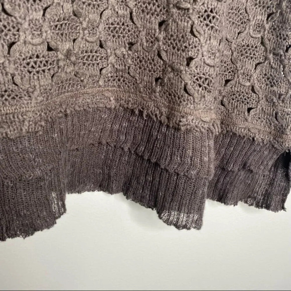 Free People Windows To My Soul Open Knit Sweater Brown Size XS - Picture 6 of 9